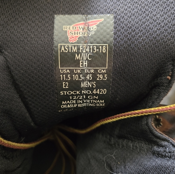 Red Wing 4420 Loggermax Work Boots Mens Sz 11.5EE Waterproof Steel Toe 9”. - Picture 9 of 9